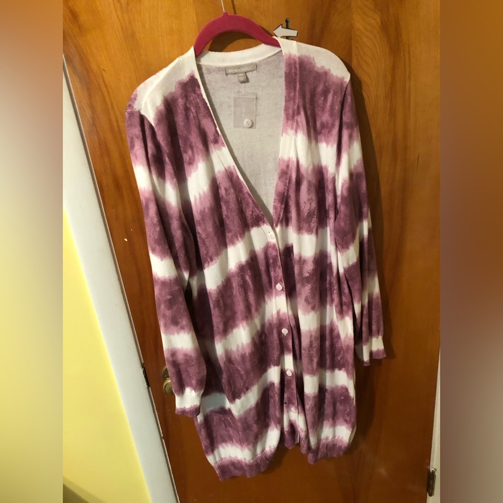 Oversized rye dyed cardigan